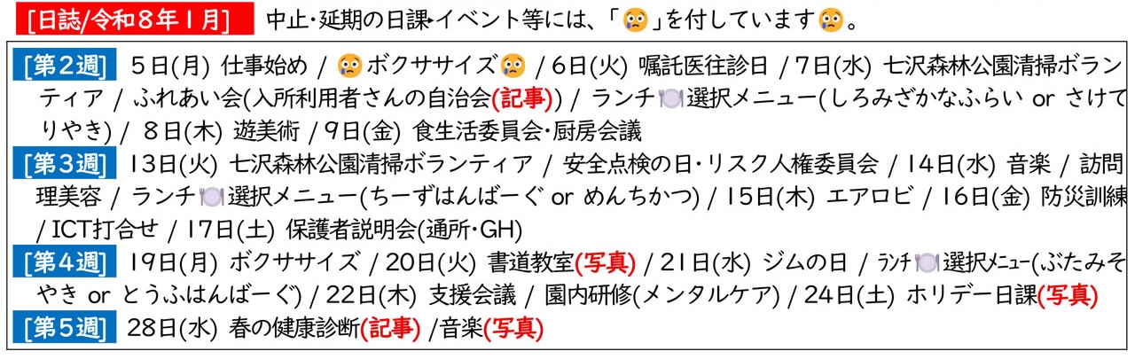 日誌/令和8年1月